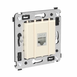 Розетка компьютерная 1-м СП Avanti "Ванильная дымка" RJ45 кат.6 без шторок экранир. механизм DKC 440