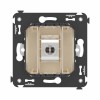 Розетка компьютерная 1-м СП Avanti "Ванильная дымка" RJ45 кат.6 без шторок экранир. механизм DKC 440