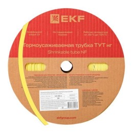 Трубка термоусадочная ТУТ нг 25/12.5 желт. PROxima (уп.50м) EKF tut-25-y