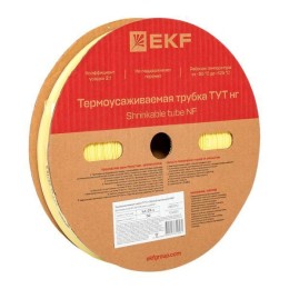 Трубка термоусадочная ТУТ нг 25/12.5 желт. PROxima (уп.50м) EKF tut-25-y