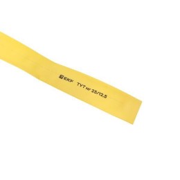 Трубка термоусадочная ТУТ нг 25/12.5 желт. PROxima (уп.50м) EKF tut-25-y