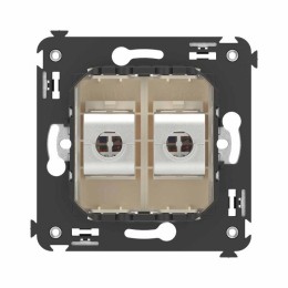 Розетка компьютерная 2-м СП Avanti "Ванильная дымка" RJ45 кат.6 без шторок экранир. механизм DKC 440