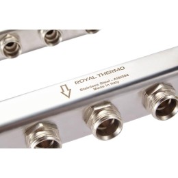 Коллектор универсальный 1дюйм ВР-3/4дюйм НР 8 выходов в сборе нерж. Royal Thermo НС-1080937