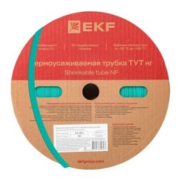 Трубка термоусадочная ТУТ нг 25/12.5 зел. PROxima (уп.50м) EKF tut-25-j