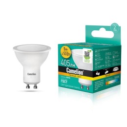 Лампа светодиодная LED5-GU10/830/GU10 5Вт рефлектор матовая 3000К тепл. бел. GU10 405лм 170-265В Cam