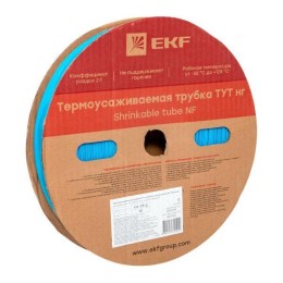 Трубка термоусадочная ТУТ нг 25/12.5 син. PROxima (уп.50м) EKF tut-25-g