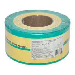 Трубка термоусадочная ТУТ нг 60/30 желт./зел. PROxima (уп.25м) EKF tut-60-yg