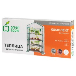 Теплица GA-House-4 со светильниками в компл. 1250х690х300мм 4 яруса Green Apple Б0063882