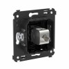 Розетка компьютерная 1-м СП Avanti "Черный квадрат" RJ45 кат.6A без шторок экранир. механизм DKC 440