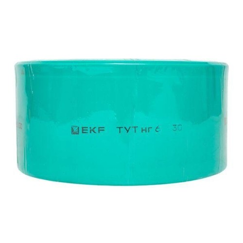 Трубка термоусадочная ТУТ нг 60/30 зел. PROxima (уп.25м) EKF tut-60-j