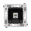 Розетка компьютерная 1-м СП Avanti "Черный квадрат" RJ45 кат.6 без шторок экранир. механизм DKC 4402