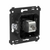 Розетка компьютерная 1-м СП Avanti "Черный квадрат" RJ45 кат.6 без шторок экранир. механизм DKC 4402