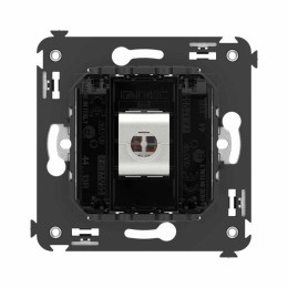 Розетка компьютерная 1-м СП Avanti "Черный квадрат" RJ45 кат.6 без шторок экранир. механизм DKC 4402