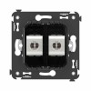 Розетка компьютерная 2-м СП Avanti "Черный квадрат" RJ45 кат.6 без шторок экранир. механизм DKC 4402