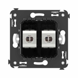 Розетка компьютерная 2-м СП Avanti "Черный квадрат" RJ45 кат.6 без шторок экранир. механизм DKC 4402