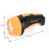 Фонарь аккумуляторный LED3804 4LED аккум. SLA 220В пластик. черн./желт. (кор.) Ultraflash 9215