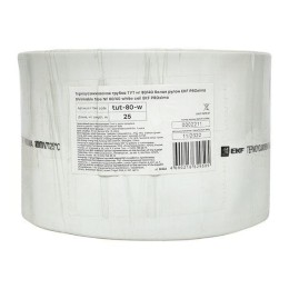 Трубка термоусадочная ТУТ нг 80/40 бел. PROxima (уп.25м) EKF tut-80-w
