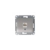 Розетка компьютерная 1-м Glossa RJ45 кат.5E механизм платина SE GSL001281K