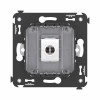 Розетка компьютерная 1-м СП Avanti "Закаленная сталь" RJ45 кат.6A без шторок механизм DKC 4404673
