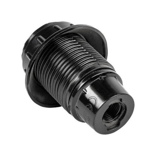 Патрон карболитовый с кольцом E14 черн. EKF LHC-E14-r-s