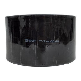 Трубка термоусадочная ТУТ нг 80/40 черн. PROxima (уп.25м) EKF tut-80-b