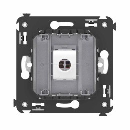 Розетка компьютерная 1-м СП Avanti "Закаленная сталь" RJ45 кат.6 без шторок механизм DKC 4404693