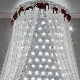 Гирлянда светодиодная "Сеть" 1.8х1.5м 180LED бел. 15Вт 220-240В IP20 с контроллером 8 режимов провод