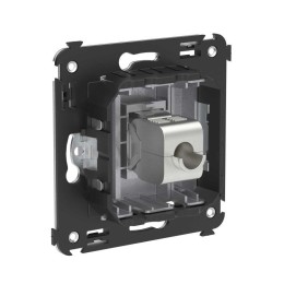 Розетка компьютерная 1-м СП Avanti "Закаленная сталь" RJ45 кат.5E без шторок экранир. механизм DKC 4