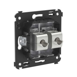 Розетка компьютерная 2-м СП Avanti "Закаленная сталь" RJ45 кат.5E без шторок экранир. механизм DKC 4