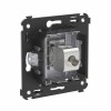Розетка компьютерная 1-м СП Avanti "Закаленная сталь" RJ45 кат.6A без шторок экранир. механизм DKC 4