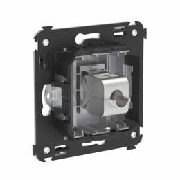 Розетка компьютерная 1-м СП Avanti "Закаленная сталь" RJ45 кат.6A без шторок экранир. механизм DKC 4