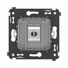 Розетка компьютерная 1-м СП Avanti "Закаленная сталь" RJ45 кат.6A без шторок экранир. механизм DKC 4
