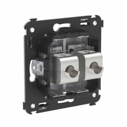 Розетка компьютерная 2-м СП Avanti "Закаленная сталь" RJ45 кат.6A без шторок экранир. механизм DKC 4