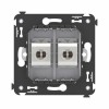 Розетка компьютерная 2-м СП Avanti "Закаленная сталь" RJ45 кат.6A без шторок экранир. механизм DKC 4