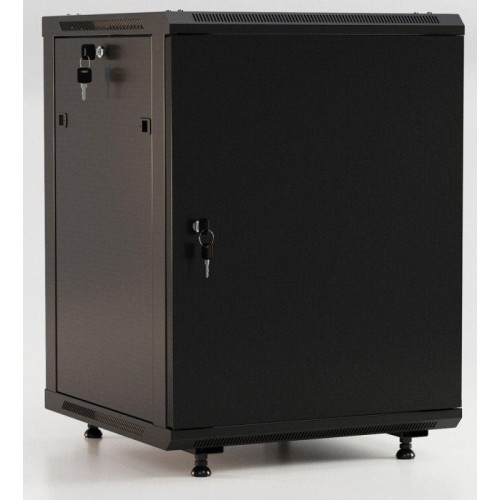 Шкаф настенный TWB-FC-2266-SR-RAL9004 19дюйм. 22U 1086х600х600мм метал. передн. дверь с замком две б