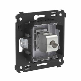 Розетка компьютерная 1-м СП Avanti "Закаленная сталь" RJ45 кат.6 без шторок экранир. механизм DKC 44