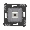 Розетка компьютерная 1-м СП Avanti "Закаленная сталь" RJ45 кат.6 без шторок экранир. механизм DKC 44