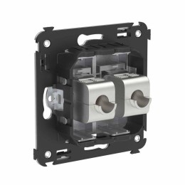 Розетка компьютерная 2-м СП Avanti "Закаленная сталь" RJ45 кат.6 без шторок экранир. механизм DKC 44