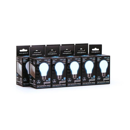 Лампа светодиодная филаментная Black Filament 10Вт A60 грушевидная матовая 4100К нейтр. бел. E27 860