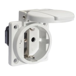 Розетка встраиваемая Schuko 16А 3п 250В IP54 сер. Bals 71095