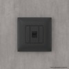 Розетка компьютерная 1-м СП Avanti "Черный матовый" RJ45 кат.6 без шторок механизм DKC 4412693