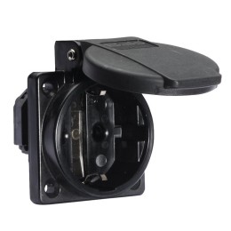 Розетка встраиваемая Schuko 16А 3п 250В IP54 черн. Bals 71097