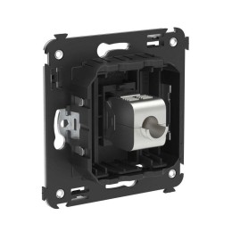 Розетка компьютерная 1-м СП Avanti "Черный матовый" RJ45 кат.5E без шторок экранир. механизм DKC 441