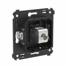 Розетка компьютерная 1-м СП Avanti "Черный матовый" RJ45 кат.6A без шторок экранир. механизм DKC 441