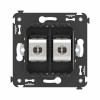 Розетка компьютерная 2-м СП Avanti "Черный матовый" RJ45 кат.6A без шторок экранир. механизм DKC 441