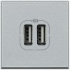 Разъем для зарядки 2хUSB Axolute алюм. Leg BTC HC4285C2