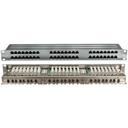 Патч-панель 19дюйм 1U кат.5E полн. экранир. 48 портов RJ45 Dual IDC PPHD-19-48-8P8C-C5E-SH-110D высо
