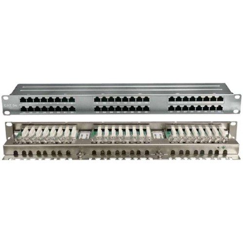 Патч-панель 19дюйм 1U кат.5E полн. экранир. 48 портов RJ45 Dual IDC PPHD-19-48-8P8C-C5E-SH-110D высо