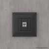 Розетка компьютерная 1-м СП Avanti "Черный матовый" RJ45 кат.6 без шторок экранир. механизм DKC 4412