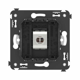 Розетка компьютерная 1-м СП Avanti "Черный матовый" RJ45 кат.6 без шторок экранир. механизм DKC 4412